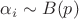 $\alpha_i \sim B(p)$