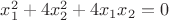 $x_1^2+4x_2^2+4x_1x_2=0$