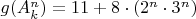 $g(A_k^n) =11+ 8\cdot (2^{n} \cdot 3^{n})$