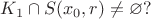 $K_1\cap S(x_0, r)\ne\varnothing?$