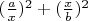 $(\frac ax)^2+(\frac xb)^2$