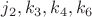 $j_2, k_3, k_4, k_6$