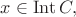 $x\in {\rm Int}\, C,$