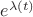 $ e^{\lambda (t)} $ $ e^{\lambda (t)} $