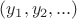 $(y_1,y_2,...)$