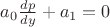 $a_0\frac{dp}{dy}+a_1=0$