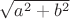 $\sqrt{a^2  + b^2}$