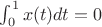 $\int_0^1x(t)dt=0$