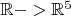 $\mathbb{R} -> \mathbb{R}^5$