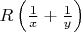 $R\left(\frac1x+\frac1y\right)$