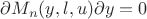 $\partial M_n(y,l,u)\partial y=0$ $\partial M_n(y,l,u)\partial y=0$