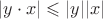 $|y\cdot x|\leqslant |y||x|$