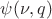 $\psi(\nu, q)$