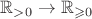 $\mathbb{R}_{> 0}}\to\mathbb{R}_{\geqslant 0}$