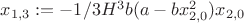 $x_{1,3} := -1/3H^3b(a-bx_{2,0}^2)x_{2,0}$