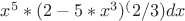 $x^5*(2-5*x^3) ^(2/3)dx$