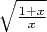 $\sqrt{\frac{1+x}x}$