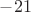 $-21$