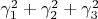 $\gamma_1^2+\gamma_2^2+\gamma_3^2$