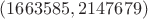 $(1663585, 2147679)$