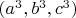 $(a^3,b^3, c^3)$