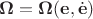$\mathbf{\Omega} = \mathbf{\Omega}(\mathbf{e}, \dot{\mathbf{e}})$