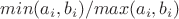 $min(a_i,b_i)/max(a_i,b_i) $