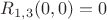 $R_{1,3}(0,0) = 0$