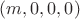$(m,0,0,0)$