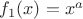 $f_1(x)=x^a$