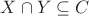 $X \cap Y \subseteq C$