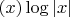 $\sign(x) \log |x|$