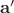 $\mathbf a'$
