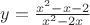 $y = \frac {x^2-x-2} {x^2-2x}$