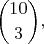 $$\binom{10}{3},$$