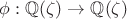 $\phi:\mathbb{Q}(\zeta) \to \mathbb{Q}(\zeta)$