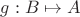 $g:B\mapsto A$