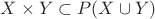 $X\times Y\subset P(X\cup Y)$
