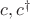 $c, c^{\dagger}$