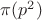 $\pi(p^2)$