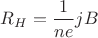 $R_H=\dfrac{1}{ne}jB$