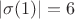 $|\sigma(1)|=6$