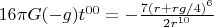 $16{\pi}G(-g)t^{00}=-\frac{7(r+rg/4)^6} {2r^{10}} $