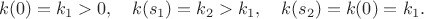 $$k(0)=k_1>0,\quad k(s_1)=k_2>k_1,\quad k(s_2)=k(0)=k_1.$$