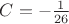 $СC= - \frac 1 {26}$