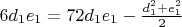 $6d_1e_1=72d_1e_1-\frac{d_1^2+e_1^2}{2}$