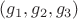 $(g_{1}, g_{2}, g_{3})$ $(g_{1}, g_{2}, g_{3})$