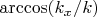 $\arccos(k_x/k)$