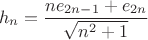 $$
h_n = \frac{ne_{2n-1}+e_{2n}}{\sqrt{n^2+1}}
$$