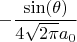 $$-\frac{\sin(\theta) }{4\sqrt{2\pi}a_0} $$
